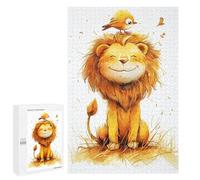 Puzzles pour Adultes1000 PCS Lion with Bird on Head Puzzles pour Adolescents pour S'amuser en Famille Difficile Et Stimulant Un pour Les Jeux 1000 PCS