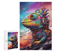 Puzzles pour Adultes1000 PCS Lizard Art Print Puzzles pour Adultes Cadeau d'anniversaire Difficile Et Stimulant Cadeaux d'anniversaire Uniques 1000 PCS