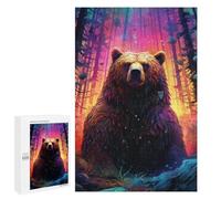 Puzzles pour Adultes1000 PCS Magical Forest Bear Puzzle Décoratif Mural - Niveau Difficile - Idéal comme Cadeau pour Toute La Famille 1000 PCS