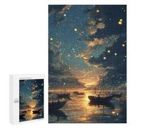 Puzzles pour Adultes1000 PCS Magical Night Sky Over The Sea Puzzles pour Adolescents pour S'amuser en Famille Difficile Et Stimulant Un pour Les Jeux 1000 PCS