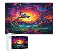 Puzzles pour Adultes1000 PCS Magical Sunset Flight Adventure -5 Puzzles pour Adolescents, Jeux Manuels, Cadeaux pour Femmes, Cadeaux d'anniversaire Uniques 1000 PCS