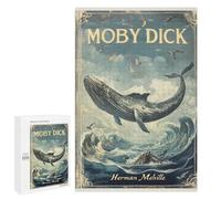 Puzzles pour Adultes1000 PCS Moby Dick Book Cover Puzzles pour Adultes, Jeu De Réflexion, Décoration Intérieure, Aide À Stimuler Le Cerveau 1000 PCS