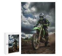 Puzzles pour Adultes1000 PCS Motocross Rider Puzzles pour Adultes - Décoration Murale - Défi Difficile - Cadeaux Uniques d'anniversaire Et De Noël 1000 PCS