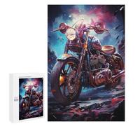 Puzzles pour Adultes1000 PCS Neon Motorcycle Dreamscape Puzzle Décoratif Mural - Niveau Difficile - Idéal comme Cadeau pour Toute La Famille 1000 PCS