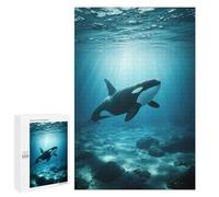 Puzzles pour Adultes1000 PCS Orca in Ocean Puzzles pour Adultes - Décoration Murale - Défi Difficile - Cadeaux Uniques d'anniversaire Et De Noël 1000 PCS