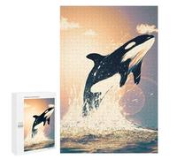 Puzzles pour Adultes1000 PCS Orcas Can Fly II Puzzles pour Adolescents, Jouets Anti-Stress, Cadeaux pour Femmes, Activités Amusantes À La Maison 1000 PCS