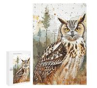 Puzzles pour Adultes1000 PCS Owl Vintage Paint Puzzles pour Adultes - Décoration Murale - Défi Difficile - Cadeaux Uniques d'anniversaire Et De Noël 1000 PCS