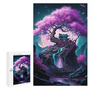 Puzzles pour Adultes1000 PCS Pink Magical Tree Puzzles pour Adolescents, Jeux Manuels, Cadeaux pour Femmes, Cadeaux d'anniversaire Uniques 1000 PCS