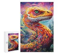 Puzzles pour Adultes1000 PCS Rainbow Serpent in Fantasy Forest Puzzles pour Adultes - Décoration Murale - Loisirs À La Maison - Activités Amusantes À Faire chez Soi 1000 PCS