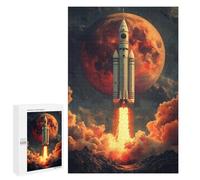 Puzzles pour Adultes1000 PCS Rocket Launch to Mars Puzzles pour Adolescents, Jeux Manuels, Cadeaux pour Femmes, Cadeaux d'anniversaire Uniques 1000 PCS
