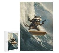 Puzzles pour Adultes1000 PCS Rocket Raccoon Surfing Puzzles pour Adultes - Décoration Murale - Défi Difficile - Cadeaux Uniques d'anniversaire Et De Noël 1000 PCS