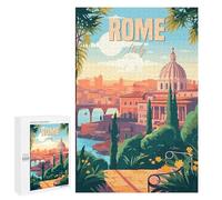 Puzzles pour Adultes1000 PCS Rome Italy Puzzles pour Adultes, Jeu De Réflexion, Décoration Intérieure, Aide À Stimuler Le Cerveau 1000 PCS