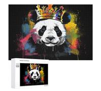 Puzzles pour Adultes1000 PCS Royal Panda Splash Art -3 Puzzle Décoratif Mural - Niveau Difficile - Idéal comme Cadeau pour Toute La Famille 1000 PCS