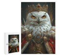 Puzzles pour Adultes1000 PCS Snowy Owl Bird King Puzzles pour Adultes - Décoration Murale - Défi Difficile - Cadeaux Uniques d'anniversaire Et De Noël 1000 PCS