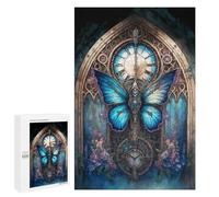 Puzzles pour Adultes1000 PCS Steampunk Butterfly Clock Art Print Puzzles pour Adultes : des Activités Amusantes en Famille À Faire À La Maison - Un Jeu Familial Stimulant 1000 PCS