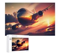 Puzzles pour Adultes1000 PCS Sunset Flight Adventure Puzzle Décoratif Mural - Niveau Difficile - Idéal comme Cadeau pour Toute La Famille 1000 PCS