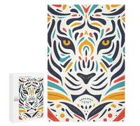 Puzzles pour Adultes1000 PCS Tiger Face Abstract Art Puzzles pour Adultes, Jeux De Société, Décoration Intérieure, Cadeaux De Noël Et d'anniversaire 1000 PCS