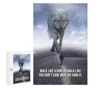 Puzzles pour Adultes1000 PCS Walk Like A King Wolf Puzzle pour Adultes - Jeu De Réflexion - Assemblage De Motifs - Idée Cadeau Unique pour Un Anniversaire 1000 PCS