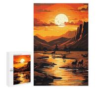 Puzzles pour Adultes1000 PCS Western Sunset Landscape Puzzles pour Adultes : des Activités Amusantes en Famille, des Cadeaux pour Les Amis Et La Famille 1000 PCS