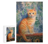 Puzzles pour Adultes1000 PCS Whimsical Orange Kitten Painting -1 Puzzles pour Adolescents pour S'amuser en Famille Difficile Et Stimulant Un pour Les Jeux 1000 PCS