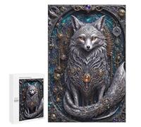 Puzzles pour Adultes1000 PCS White Steampunk Fox Puzzles pour Adultes - Décoration Murale - Défi Difficile - Cadeaux Uniques d'anniversaire Et De Noël 1000 PCS