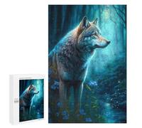 Puzzles pour Adultes1000 PCS Wolf at The River Puzzle pour Adultes - Jeu De Réflexion - Assemblage De Motifs - Idée Cadeau Unique pour Un Anniversaire 1000 PCS
