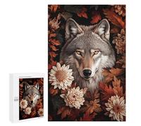 Puzzles pour Adultes1000 PCS Wolf in Autumn Leaves Puzzles pour Adolescents, Jouets Anti-Stress, Cadeaux pour Femmes, Activités Amusantes À La Maison 1000 PCS
