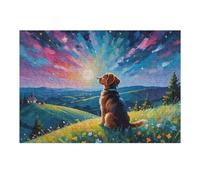 Puzzles pour Adultes1000pcs(38x26cm) Painted Dog Dreamscape Puzzle pour Adultes - Décoration Murale - Découpe De Précision - Activités Ludiques À La Maison 1000pcs(38x26cm)
