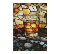 Puzzles pour Adultes1000pcs(38x26cm) Whiskey Glass with Ice Stones Background Puzzles pour Adultes, Jouets Anti-Stress, Décoration Murale, Cadeaux pour Toute La Famille 1000pcs(38x26cm)