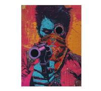 Puzzles pour Adultes1000pcs(52x38cm) Colorful Masked Gunman Artwork Puzzles pour Adolescents, Jouets Anti-Stress, Découpe De Précision, Cadeaux De Noël Et d'anniversaire 1000pcs(52x38cm)