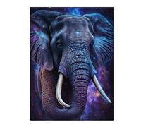 Puzzles pour Adultes1000pcs(52x38cm) Galactic Elephant Art Print-3 Puzzles pour Adultes, Jeu De Réflexion Difficile Et Amusant À Faire À La Maison, 1000pcs(52x38cm)