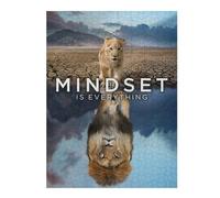 Puzzles pour Adultes1000pcs(52x38cm) Mindset is Everything Lion Puzzles pour Adolescents Jeux Relaxants Cadeaux pour Femmes Cadeaux d'anniversaire Uniques 1000pcs(52x38cm)