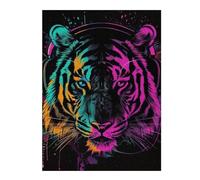 Puzzles pour Adultes1000pcs(52x38cm) Vibrant Tiger DJ Headphones Art Puzzles pour Adolescents, Jouets Anti-Stress, Découpe De Précision, Cadeaux De Noël Et d'anniversaire 1000pcs(52x38cm)