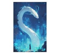Puzzles pour Adultes1000pcs(75x50cm) Dragon and Figure in Blue Landscape Jeu De Puzzle Stimulant Et Amusant pour Faire Travailler Vos Méninges 1000pcs(75x50cm)