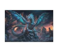 Puzzles pour Adultes1000pcs(75x50cm) Dragon Vs. Warriors Epic Battle Scene Puzzle pour Adultes - Décoration Murale - Découpe De Précision - Activités Ludiques À La Maison 1000pcs(75x50cm)