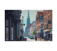 Puzzles pour Adultes1000pcs(75x50cm) Dusseldorf City Pixel Art Puzzles pour Adolescents Jeux Relaxants Cadeaux pour Femmes Cadeaux d'anniversaire Uniques 1000pcs(75x50cm)