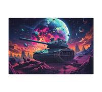 Puzzles pour Adultes1000pcs(75x50cm) Galactic Tank Adventure Puzzles pour Adolescents Jeux Relaxants Cadeaux pour Femmes Cadeaux d'anniversaire Uniques 1000pcs(75x50cm)