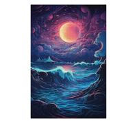 Puzzles pour Adultes1000pcs(75x50cm) Ocean Waves Under Moonlight Puzzles pour Adultes, Jouets Anti-Stress, Décoration Murale, Cadeaux pour Toute La Famille 1000pcs(75x50cm)