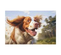 Puzzles pour Adultes1000pcs(75x50cm) Running Brittany Spaniel with Windblown Fur Puzzles pour Adolescents Jeux Relaxants Cadeaux pour Femmes Cadeaux d'anniversaire Uniques 1000pcs(75x50cm)