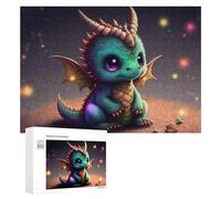 Puzzles pour Adultes300 PCS Adorable Baby Dragon Illustration -1 Puzzle Décoratif Mural - Niveau Difficile - Idéal comme Cadeau pour Toute La Famille 300 PCS