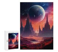 Puzzles pour Adultes300 PCS Alien Planet Landscape Puzzles pour Adultes - Jouets À Monter Soi-même - Décoration Murale - Cadeaux Uniques d'anniversaire Et De Noël 300 PCS