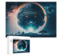 Puzzles pour Adultes300 PCS Alien Planet with Floating Cityscape Puzzles pour Adultes - Décoration Murale - Loisirs À La Maison - Activités Amusantes À Faire chez Soi 300 PCS
