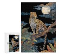 Puzzles pour Adultes300 PCS Amazon Jungle Moonlit Leopard Puzzles pour Adolescents pour S'amuser en Famille Difficile Et Stimulant Un pour Les Jeux 300 PCS