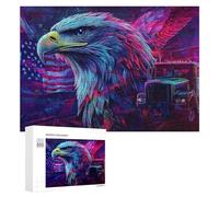 Puzzles pour Adultes300 PCS American Eagle Puzzles pour Adultes À Monter Soi-même - Découpe De Précision - Idée Cadeau pour Toute La Famille 300 PCS