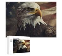 Puzzles pour Adultes300 PCS American Flag Bald Eagle Puzzle, Jeu De Réflexion Et De Logique, Idéal comme Cadeau pour Toute La Famille 300 PCS