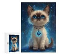 Puzzles pour Adultes300 PCS Birman Cat with Starry Necklace Puzzle pour Adultes - Jeu Manuel - Décoration Et d'anniversaire 300 PCS