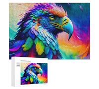 Puzzles pour Adultes300 PCS Colorful Eagle Art Print Puzzles pour Adultes - Décoration Murale - Loisirs À La Maison - Activités Amusantes À Faire chez Soi 300 PCS