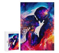 Puzzles pour Adultes300 PCS Colorful Kiss Abstract Artwork Puzzle Décoratif Mural - Niveau Difficile - Idéal comme Cadeau pour Toute La Famille 300 PCS