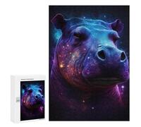 Puzzles pour Adultes300 PCS Cosmic Hippo Portrait-9 Puzzles pour Adultes Cadeau d'anniversaire Difficile Et Stimulant Cadeaux d'anniversaire Uniques 300 PCS