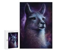 Puzzles pour Adultes300 PCS Cosmic Llama Portrait-23 Puzzle pour Adultes - Jeu De Réflexion - Assemblage De Motifs - Idée Cadeau Unique pour Un Anniversaire 300 PCS